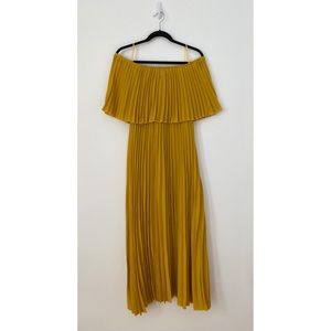 Chicwish | Dancing Til Dawn off-shoulder pleated maxi dress